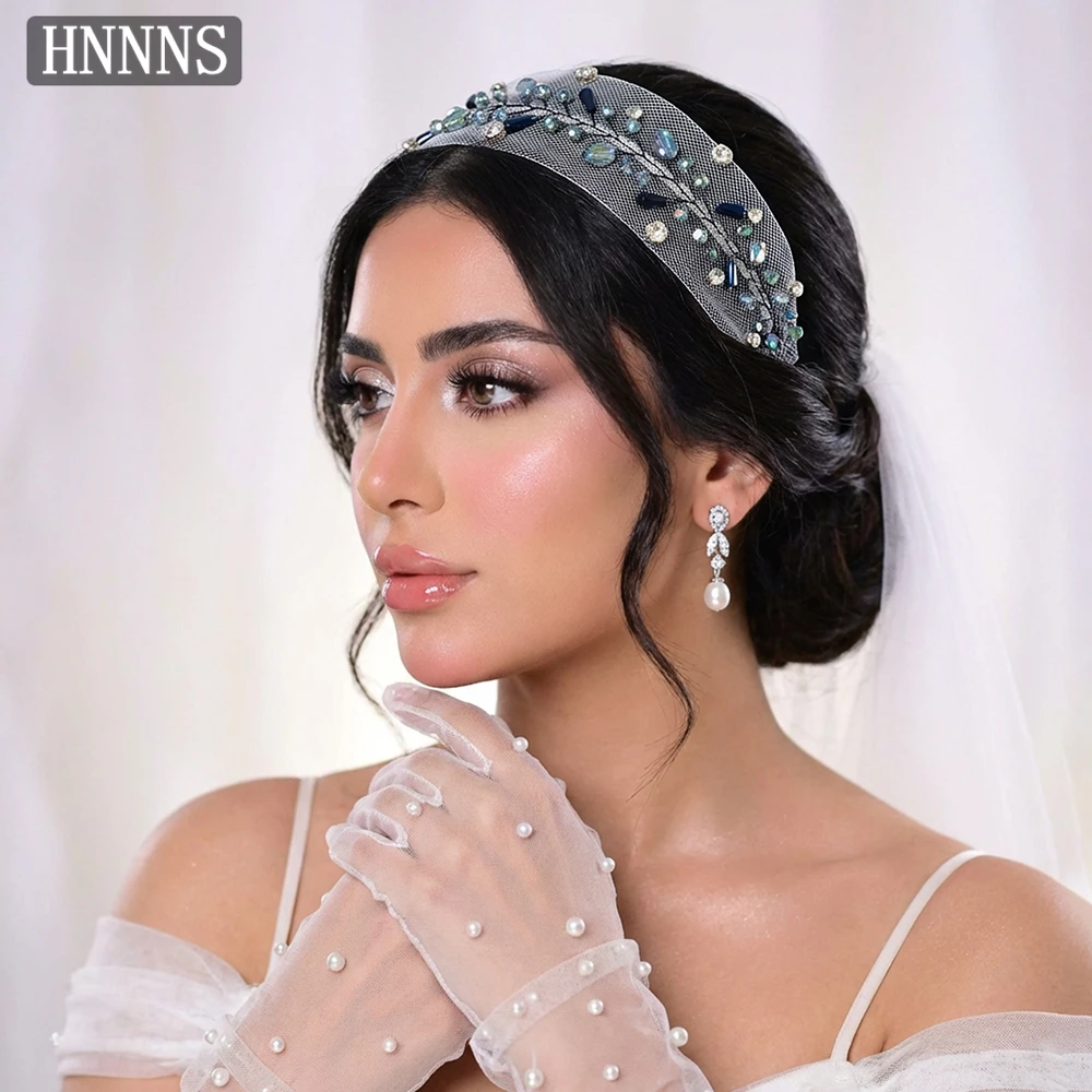 

TOPQUEEN Handmade Minimalist Rhinestone Crystal Head Hoop Fashion Women Bridal Hair Accessories Wedding Party Headpiece YXA55