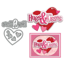 MangoCraft Hugs & Kisses Cutting Dies Love Hearts Series DIY Scrapbooking Supplies Metal Dies Knife Mold For Cards Albums Decor