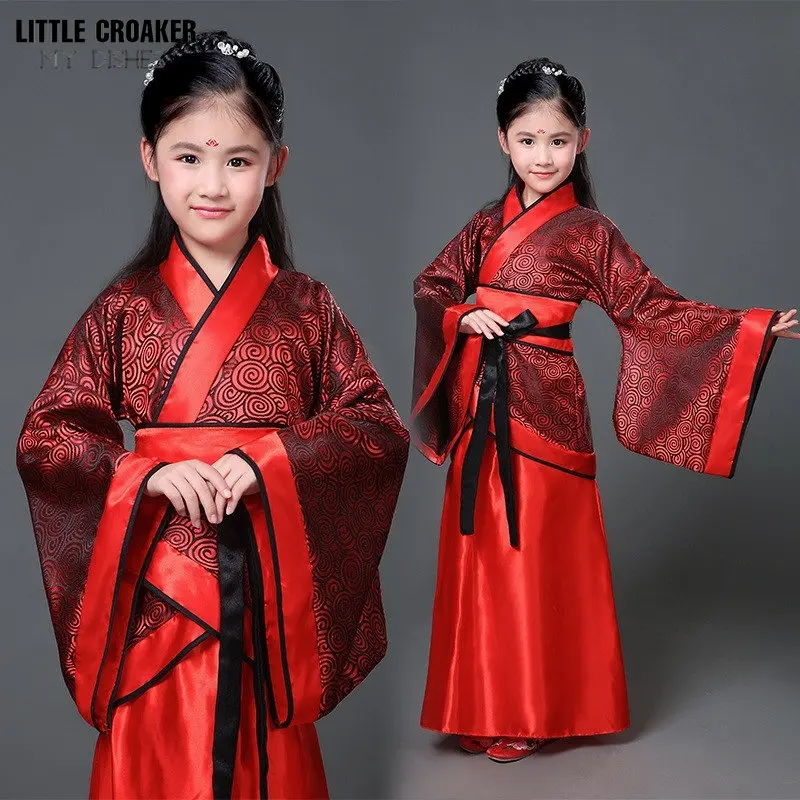 Chinese Dames Kleding Vintage Clothing for Girls Karneval New Year Hanfu Dress Kid Adult Women Dancer Costume