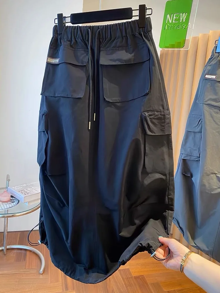 

Юбка выше колена с высокой талией и эластичной резинкой на талии для женщин, модная рабочая одежда, весна 2024, женская премиум-класса, большие размеры Dr