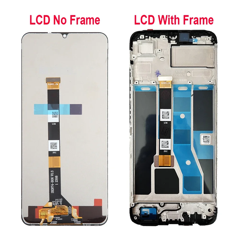 For Realme C51 RMX3830 LCD Display Touch Screen Replacement Digitizer Assembly