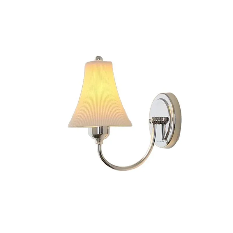 Silver Homestay Hotel Corridor Bedroom Headlamp Ceramic minimalist wall lamp