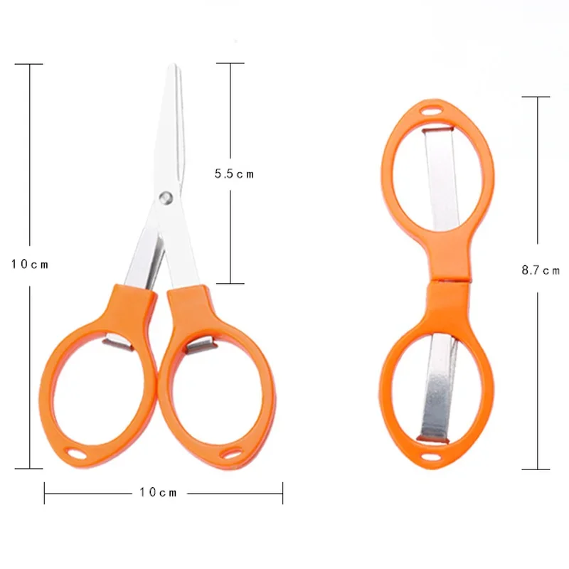 Cute 8 Words Folding Scissors Plastic Handle Stainless Steel Student Classroom Learning Tools Mini School Supplies Micro Scissor