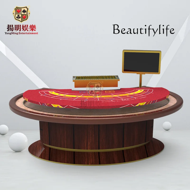 Baccarat Entertainment Luxury Lucky Six Table مخصص منصة ميدانية مفرش المائدة رقاقة لوحة مصنع مخصص