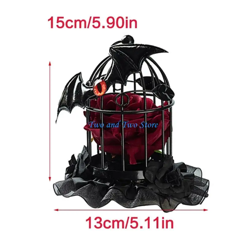 HX6F قبعة رائعة على شكل قفص العصافير فريدة من نوعها لدعائم صور الحفلات ذات الطابع الخاص