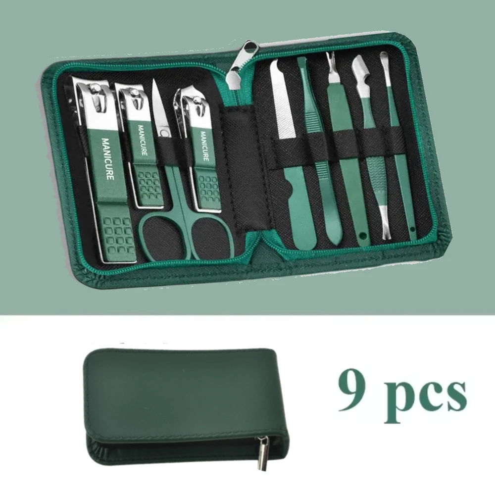 

Набор из 18 предметов, набор кусачек для ногтей, набор кусачек для ногтей из нержавеющей стали со складной сумкой, маникюрные наборы, ножницы, инструмент для красоты