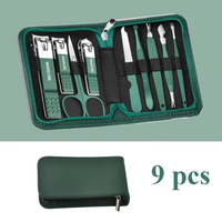 18pcs set Nail Cutter Set Stainless Steel Nail Clippers Set With Folding Bag Manicure Kits Scissors Beauty Tool