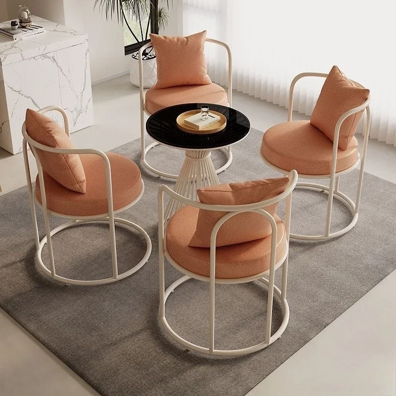 自宅バルコニー レジャー ビジネス交渉 ソファ テーブルと椅子の組み合わせ ホテル受付 カフェ ミルクティーショップ 小型丸型 10