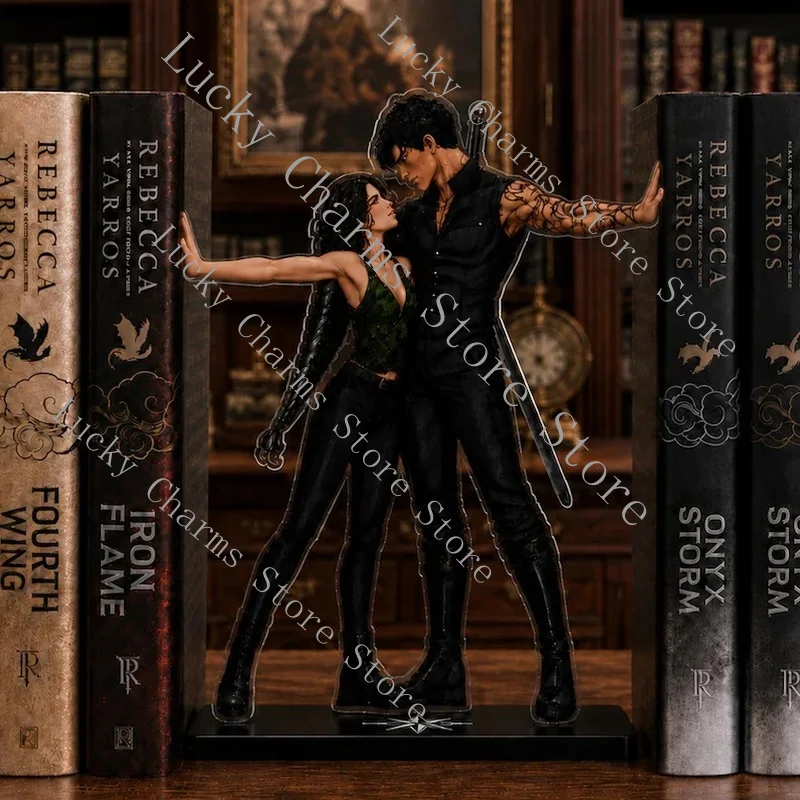 Violet and Zaden Bookend Ornaments - Phantom Wing themed acrylic display shelf decoration，Suitable bookshelf display，Paired