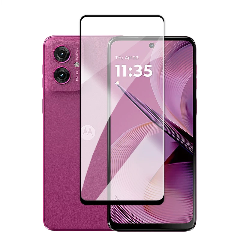 Para Motorola Moto G55 5G Vidrio Templado para Moto G75 G35 G15 G05 G55 5G, Cobertura Completa 2.5D con Pegamento, Protector de Pantalla para G55 4