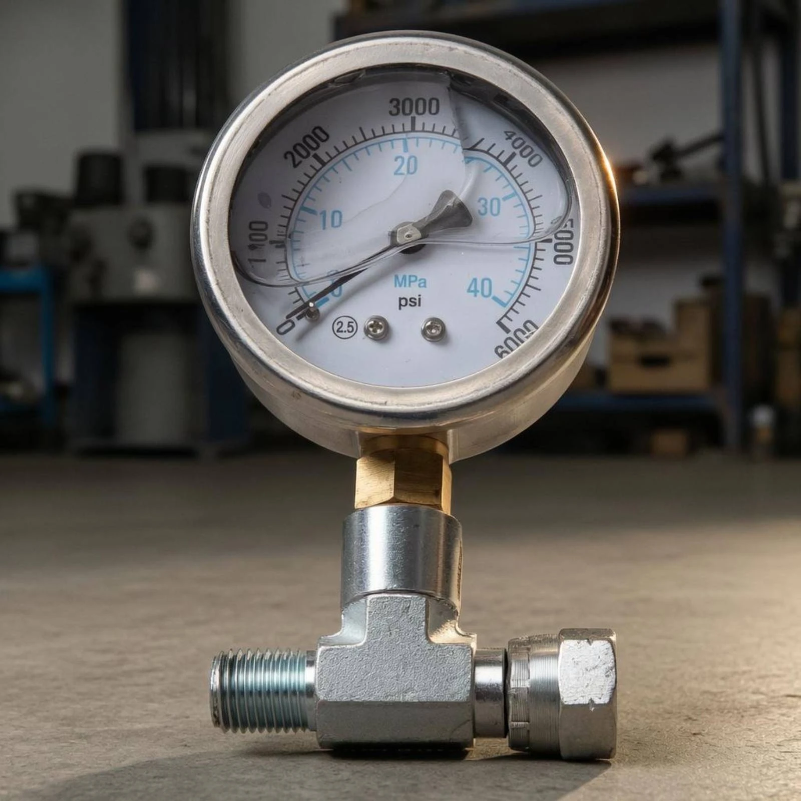 Hydraulic Pressure Gauge Tee Fitting Compact Pressure Gauge Tee Industrial Hardware Threaded Male End