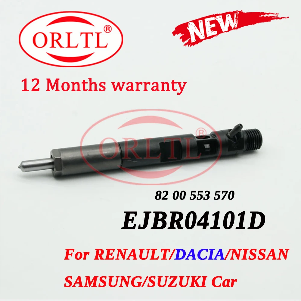 ORLTL NEW EJBR04101D Common Rail Diesel Injector EJBR 04101D 8200553570 For Delphi RENAULT Kangoo Mk II NISSAN Micra