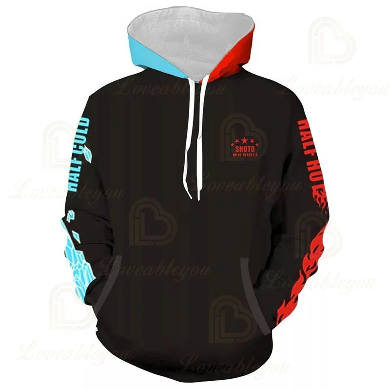 Anime streetwear boku nenhum herói academia cosplay trajes com zíper moletons moletom bakugou todoroki shoto primavera/outono casaco