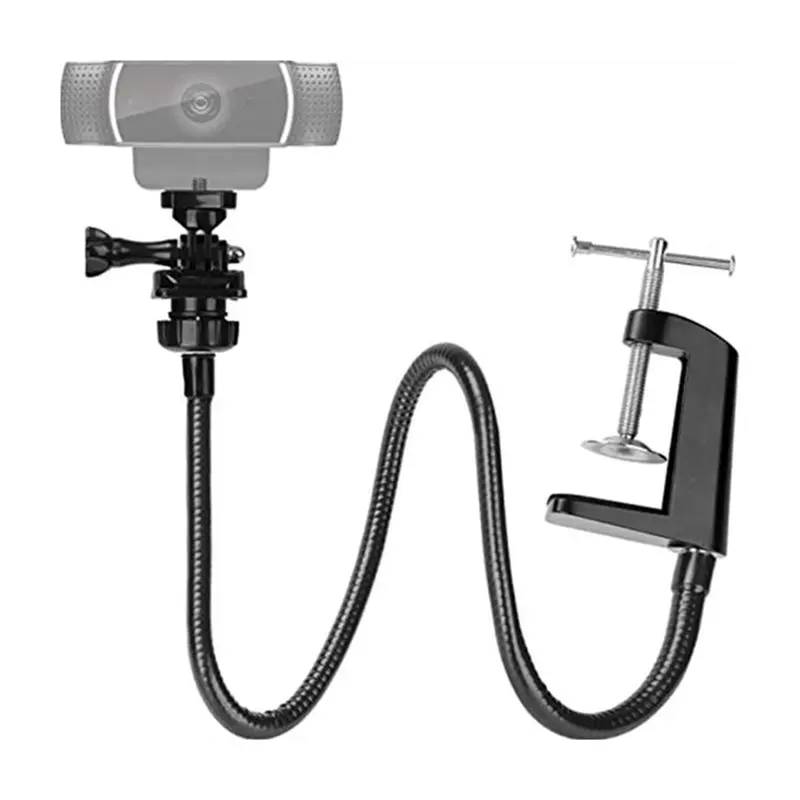 حامل كاميرا مكتبي بذراع مرن لحامل كاميرا الويب لـ Logitech C930e، C930، C920، C922x، C922، Brio 4K، إلخ