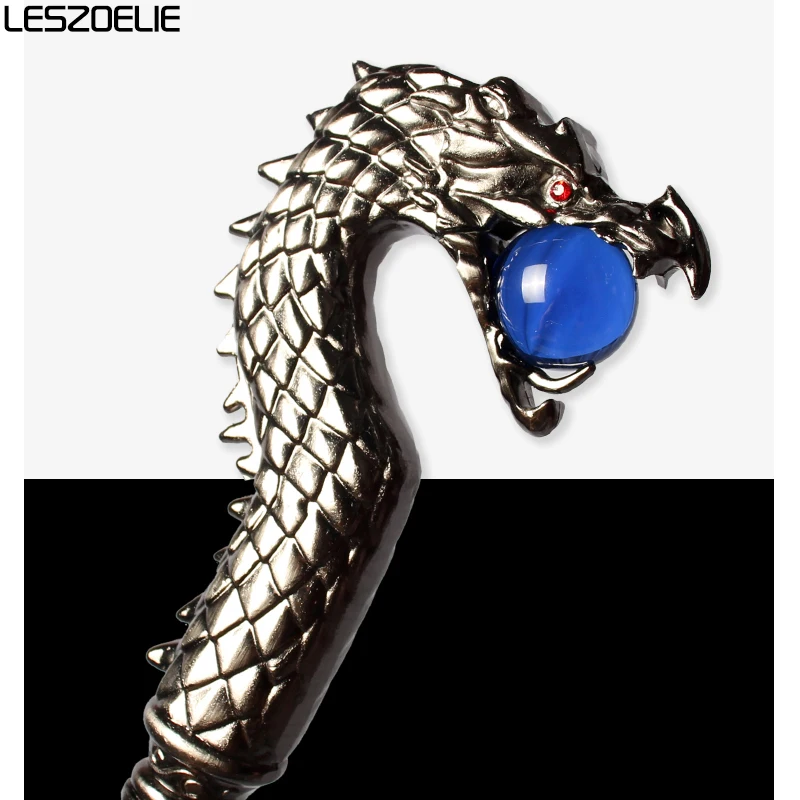 Luxury Dragon-Head Royal Blue Ball Detachable Walking Cane Men Party Fashion Walking Stick Women Decorative Walking Stick