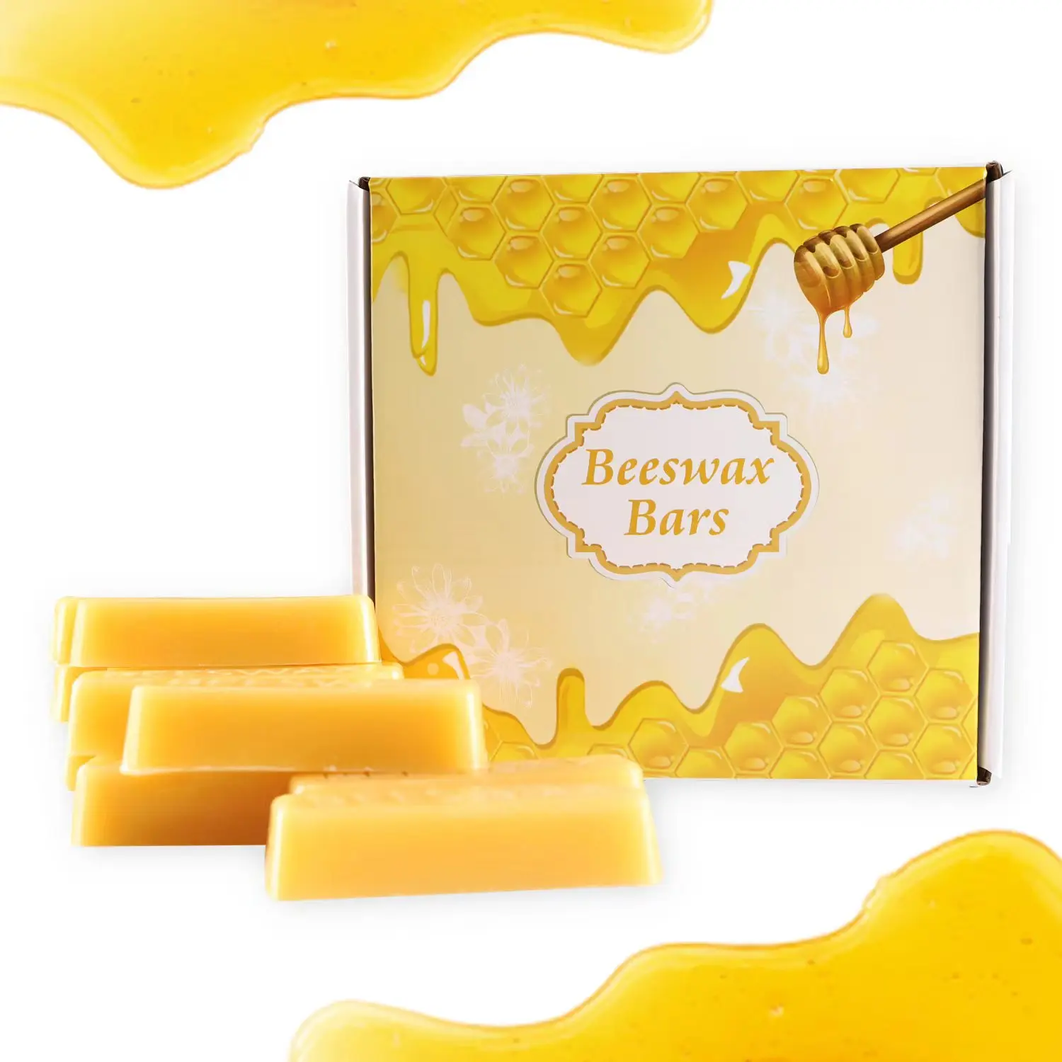 24-Pack Golden Beeswax Strips for Candle Making, Mild and Non-Irritating, Unscented, Bulk Golden Beeswax Strips, Natural Wax Raw Material for Candle Making, DIY Craft Kit Suitable for Adults, Beginners, and Young People, Microwaveable Beeswax Strips, High-Quality Beeswax Supplies for Candle Making, Also Suitable for Father's Day, Mother's Day, and Valentine's Day
