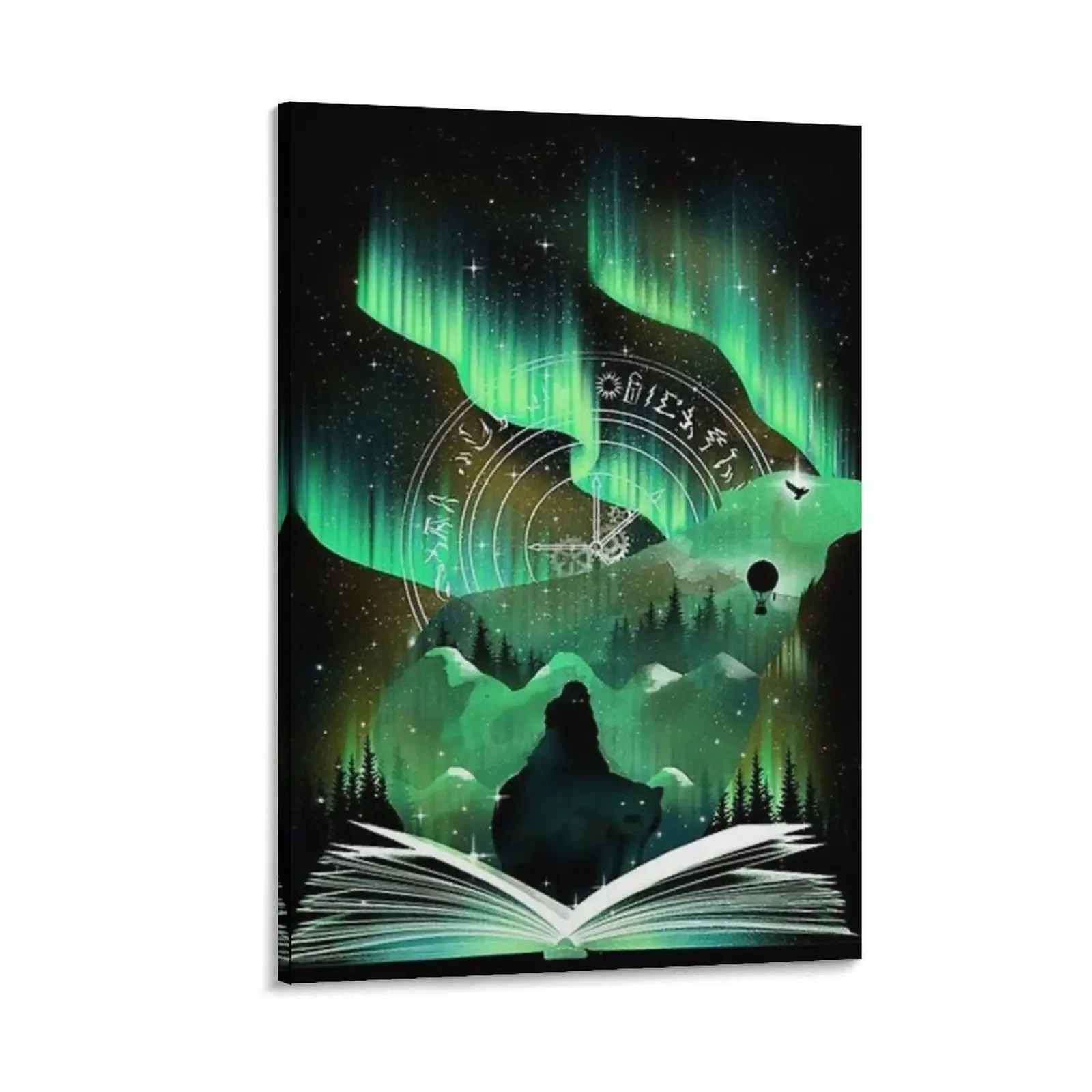 

alethiometer in a northern lights Canvas Painting decorative wall poster Decoration decor house decoration