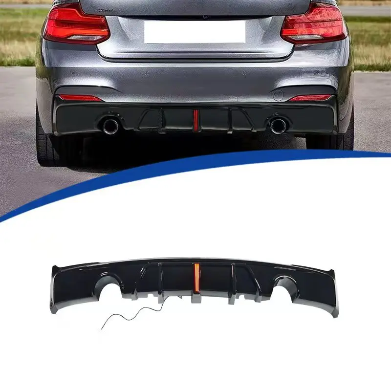 Für BMW 2er F22 2014-2020 LED Heckdiffusor Ersatz PP Material Hochglanz Schwarz