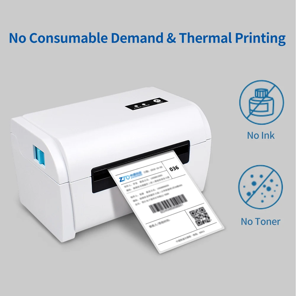 4x6 110mm A6 Label Printer Commercial Grade Direct Thermal Printer Compatible with Etsy, EBay