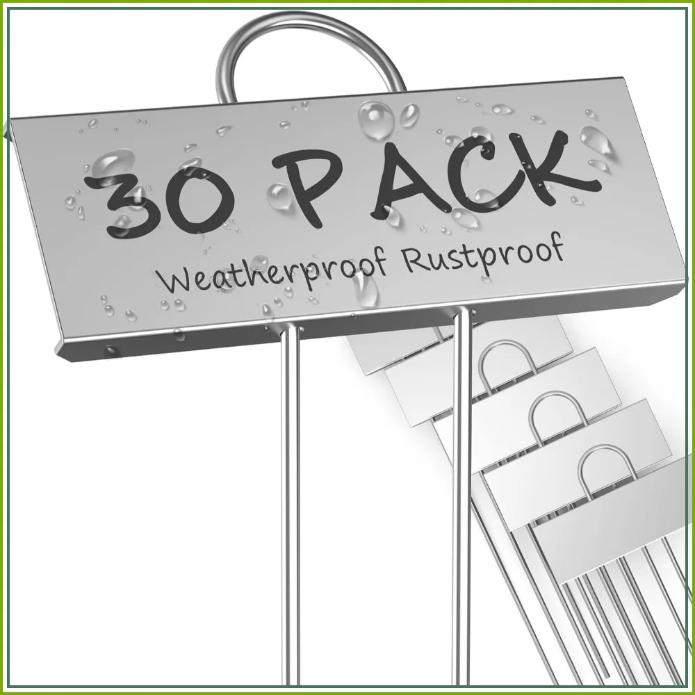 30-Pack Metal Plant Labels Weatherproof Garden Markers, 10.6