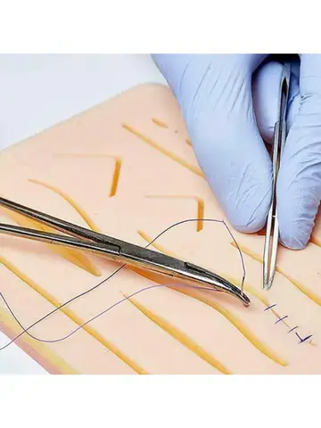 Bilashmart 1Set Surgical Stapler Practice Set with Skin Pad Model Surgical Training Tool Essential Supplies for Medical Students