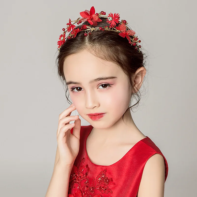 Children's Wreath Girl Headband Princess Tiara Crown Decoration Bride Bridesmaid Wedding Photography Holiday Photo Headdress