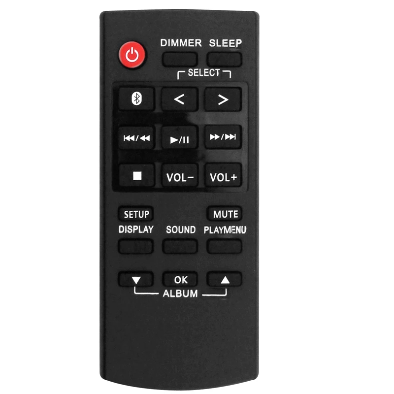 N2QAYB001215 Replace Remote For Panasonic Hifi SA-AKX320E-K SA-AKX320E-W SA-AKX320GN-K SA-AKX320GS-K SA-AKX520E-K Plastic 1 PCS