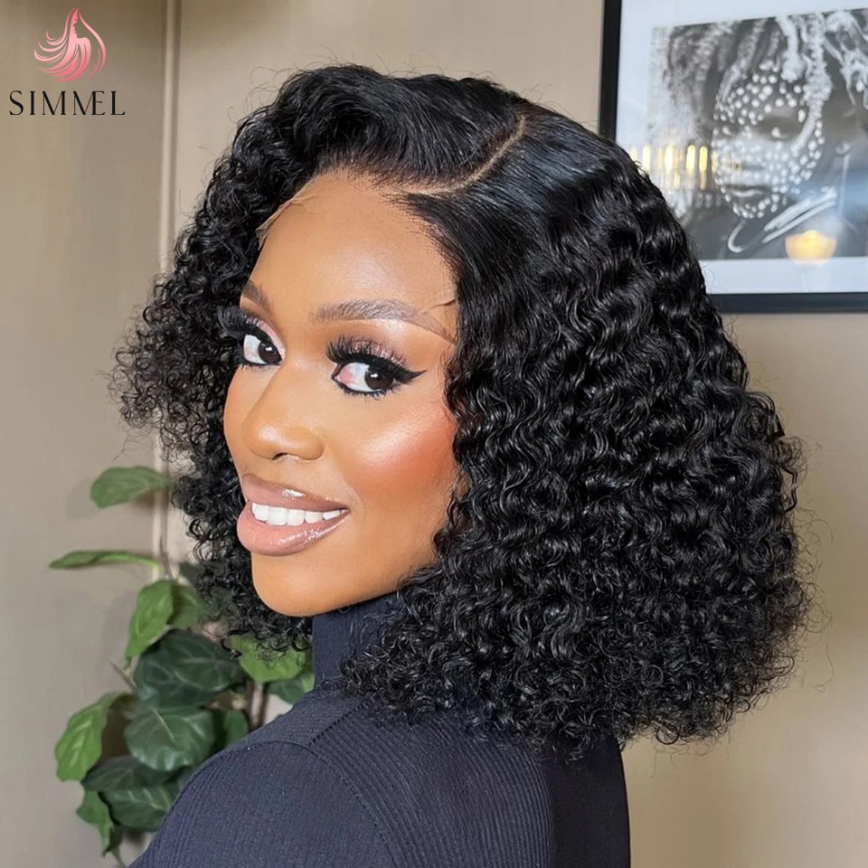 

13x4 Jerry Curly Lace Front Wig 4x4 6x4 Kinky Curly Human Hair Glueless Wigs Transparent Lace Frontal Closure Wig For Women