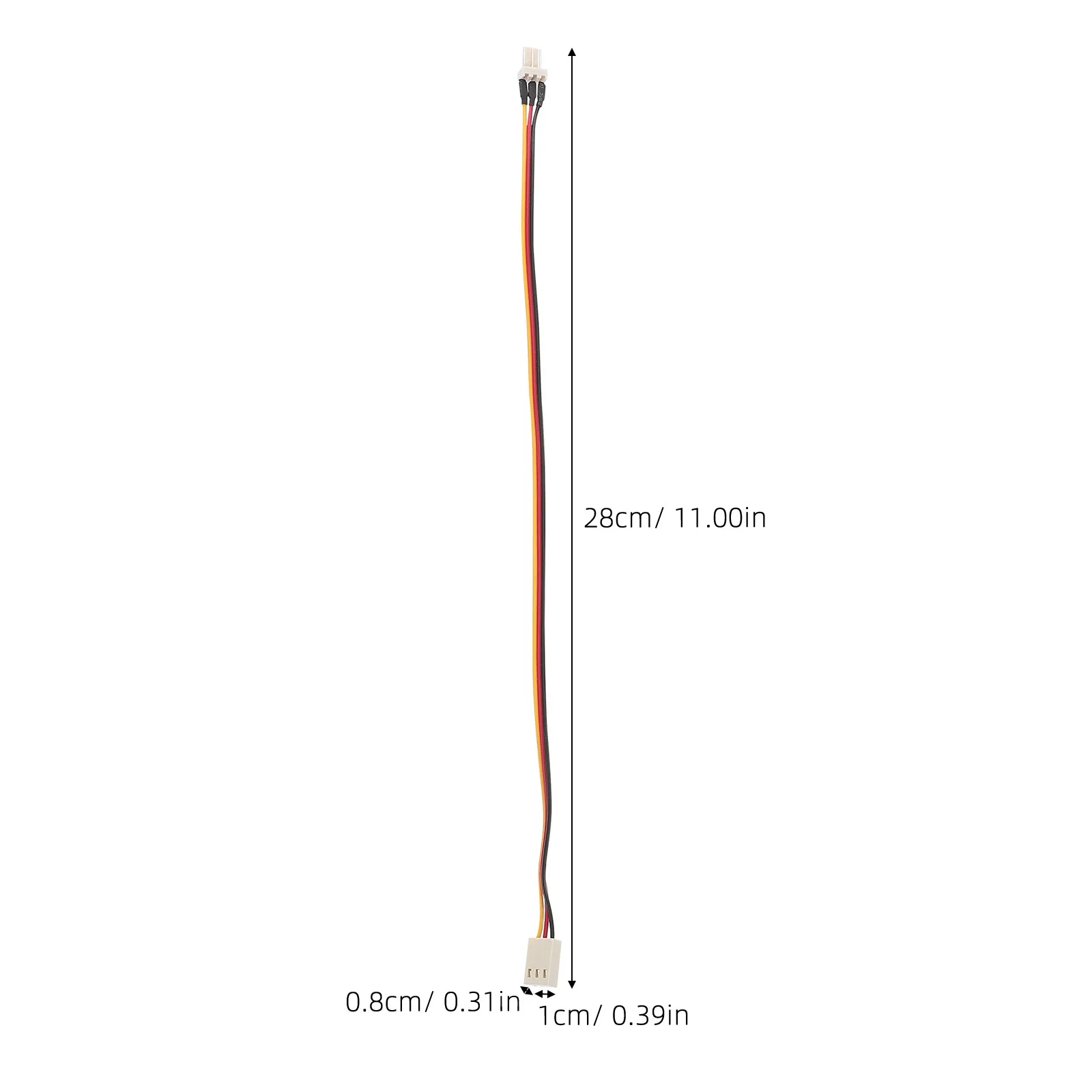 3Pcs CPU Fan Splitter Cable 3-Pin Extension Cord for Laptop Desktop Cooling System Power Connection Reliable Performance