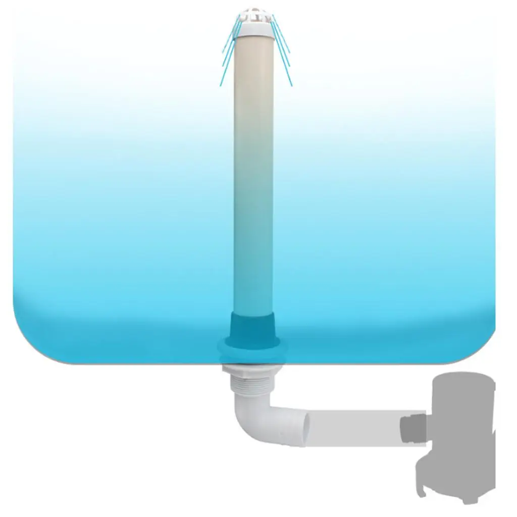 Boat Livewell Overflow Drain Tube Matte Finish Plastic Marine Drain Plug for Fishing Vessel Upgrade