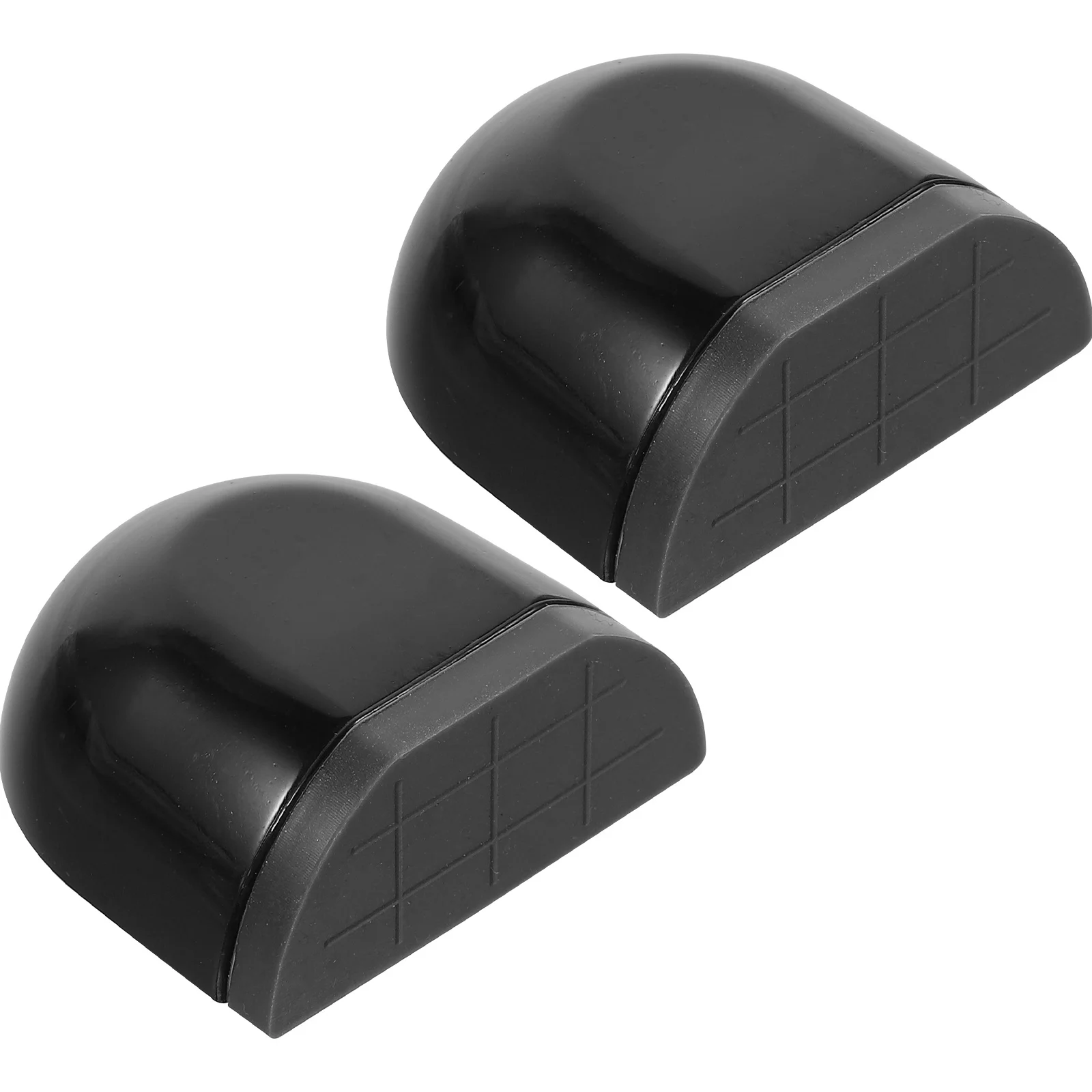 2 قطعة سدادة الباب إسفين حامل الباب البلاستيكي الثقيل المدمج لأمن المنزل تصميم مائل مضاد للتصادم