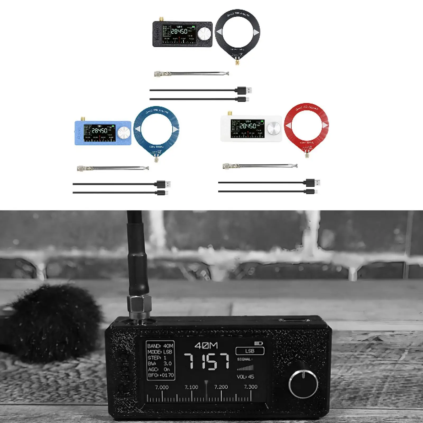 

SI4732 Portable Radio Rechargeable Practical 0.5-108 MHz Lsb USB AM FM Mini Radio for Outdoor Picnic Backpacking Travel Seniors