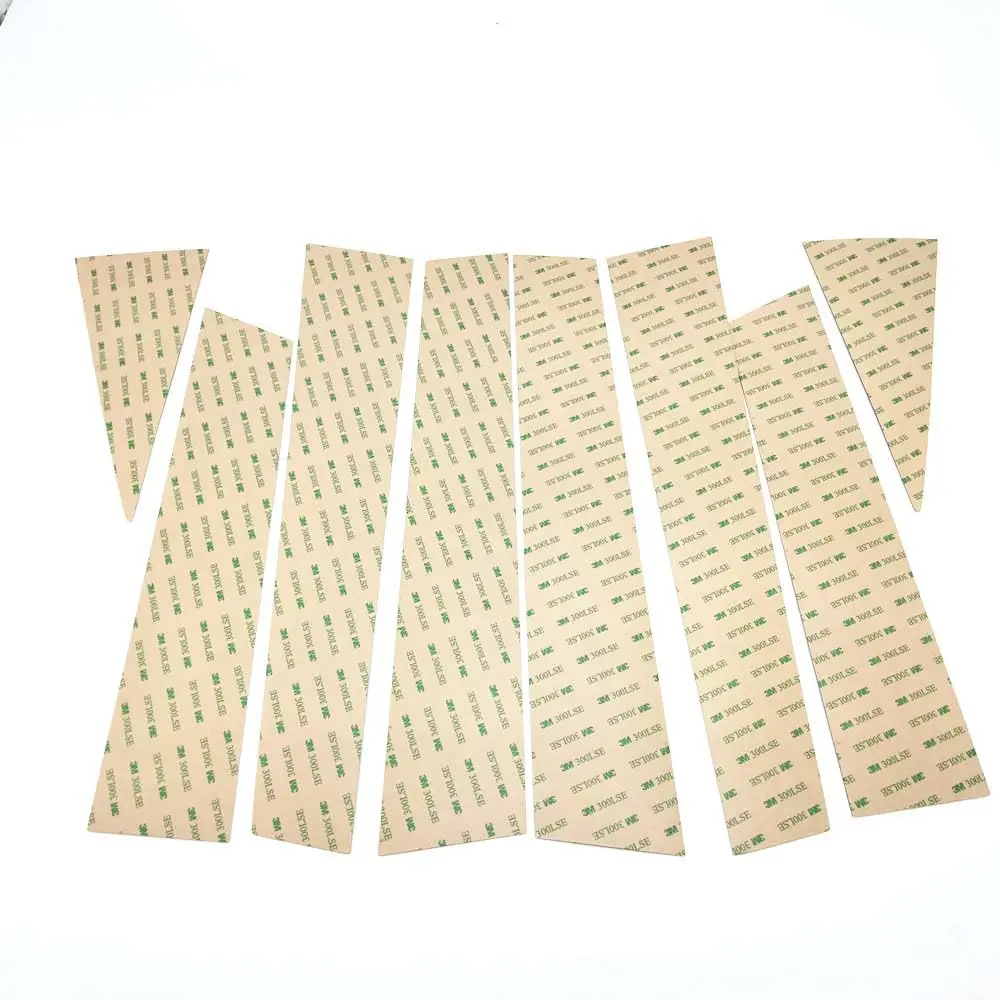 8 قطعة البيانو الأسود عمود المشاركات نافذة الباب غطاء الكسوة لنيسان روج 2014-2020 #5