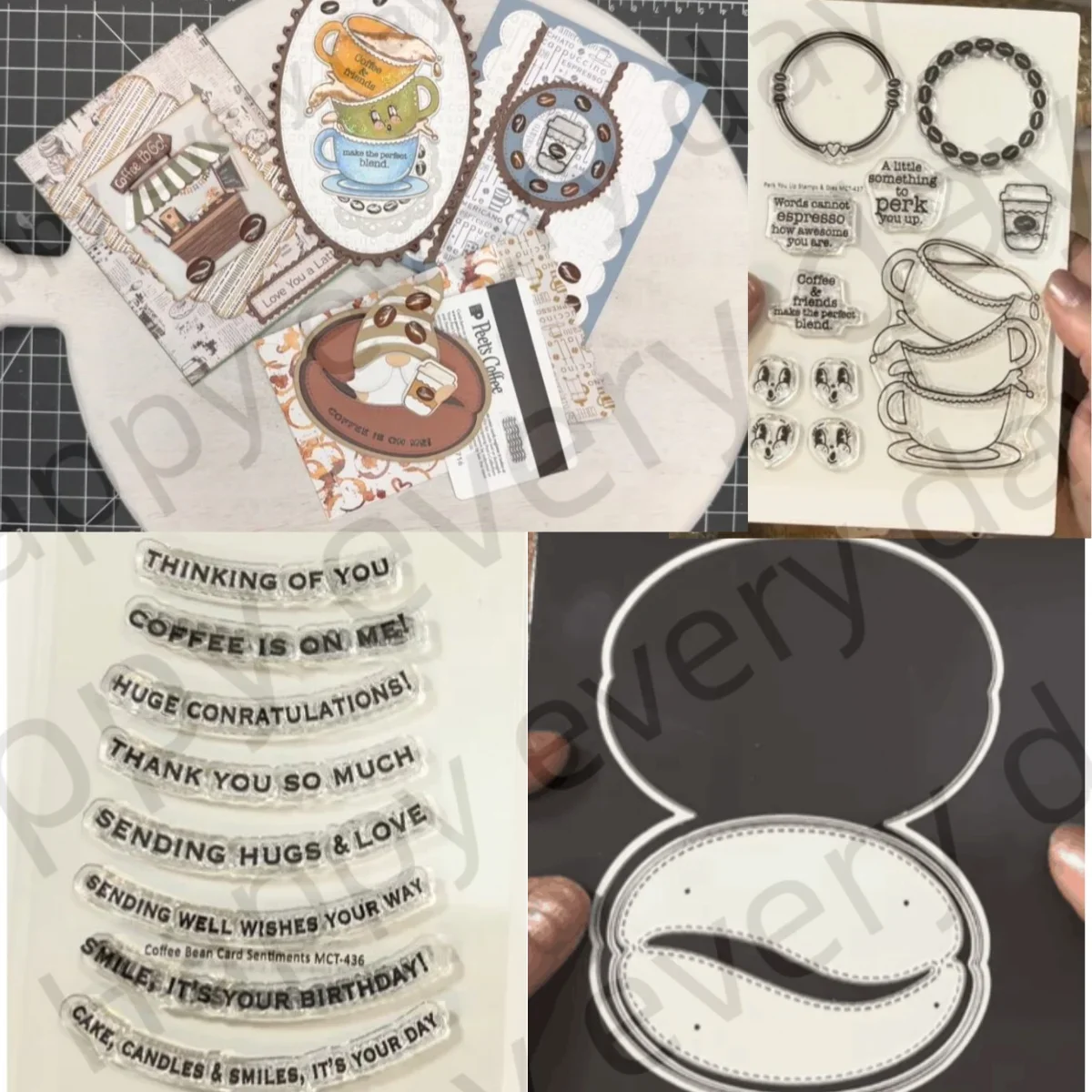 Gingerbread Man Coffee Cup Clear Stamps Metal Cutting Dies DIY Scrapbook Handcraft Paper Card Craft Template Decoration 2025 New