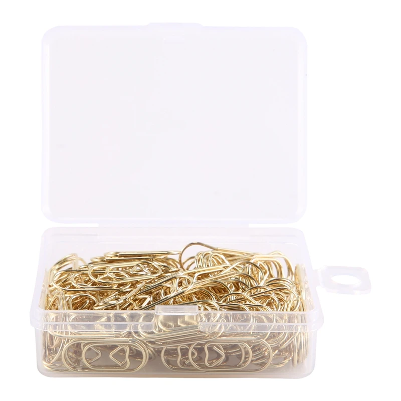 

150 Pieces Cute Paper Clips Mini Clips Heart Shaped Paperclips Bookmark Clips For Office Supplier School