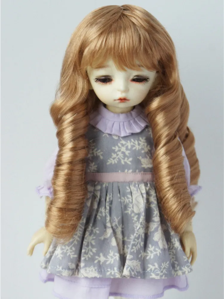 

Toy Gift JD153 5-6inch 6-7inch 1/8 OB11 1/6 YOSD Roman Sausage Roll Synthetic Mohair BJD Wig Lati Yellow Doll Accessorie