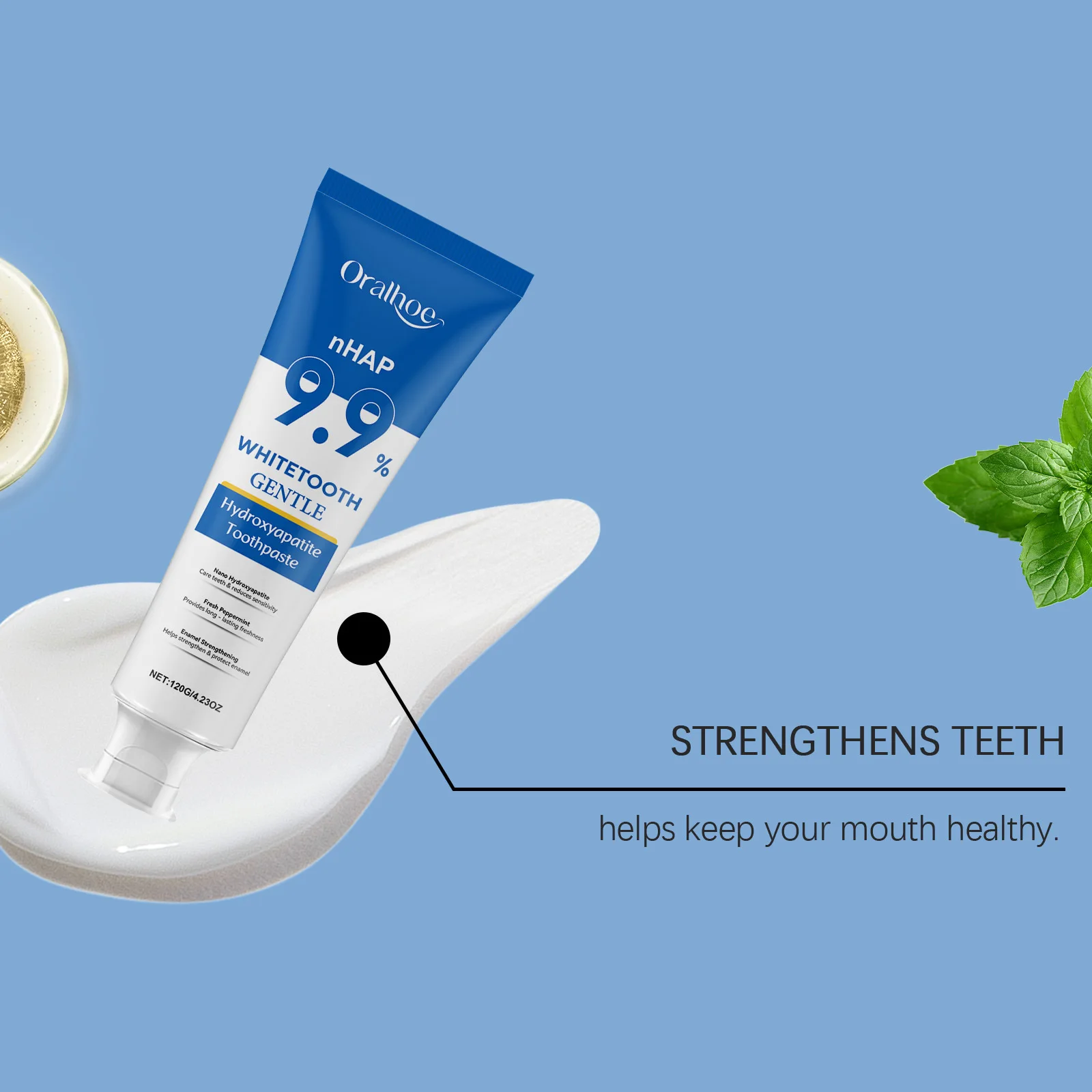 عن طريق الفم النعناع الأسنان معجون أسنان مبيض التنفس الطازج إزالة الأوساخ تهدئة اللثة تنظيف تجويف الفم تقليل رائحة العناية بالأسنان معجون الأسنان