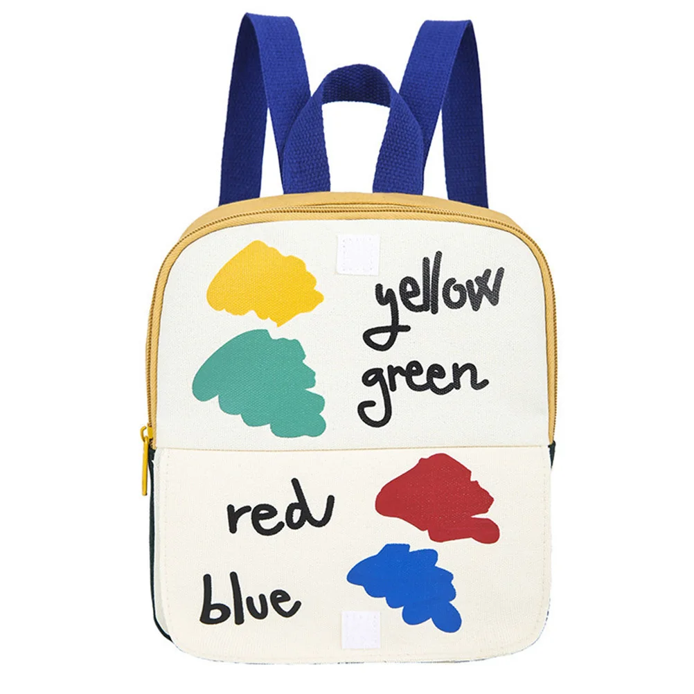 Mochila pequeña de tela de algodón para niñas y niños, mochila escolar ajustable suave y ecológica para niños, adorables y encantadores