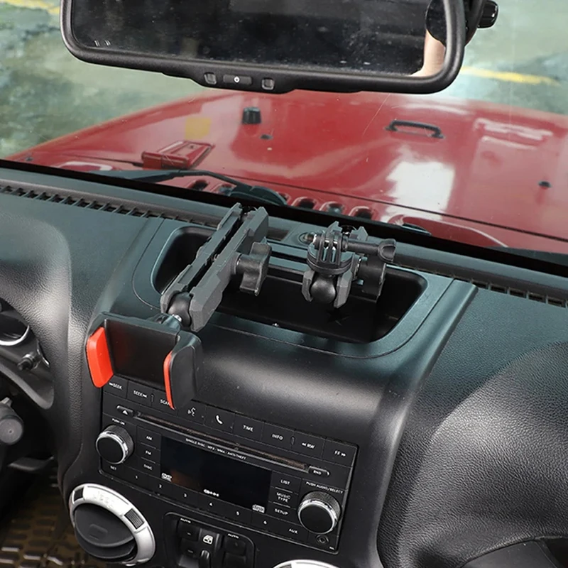 Dash Phone Holder Camera Mount For Jeep Wrangler JK 2011-2017 Expansion Phone Stand Accessories