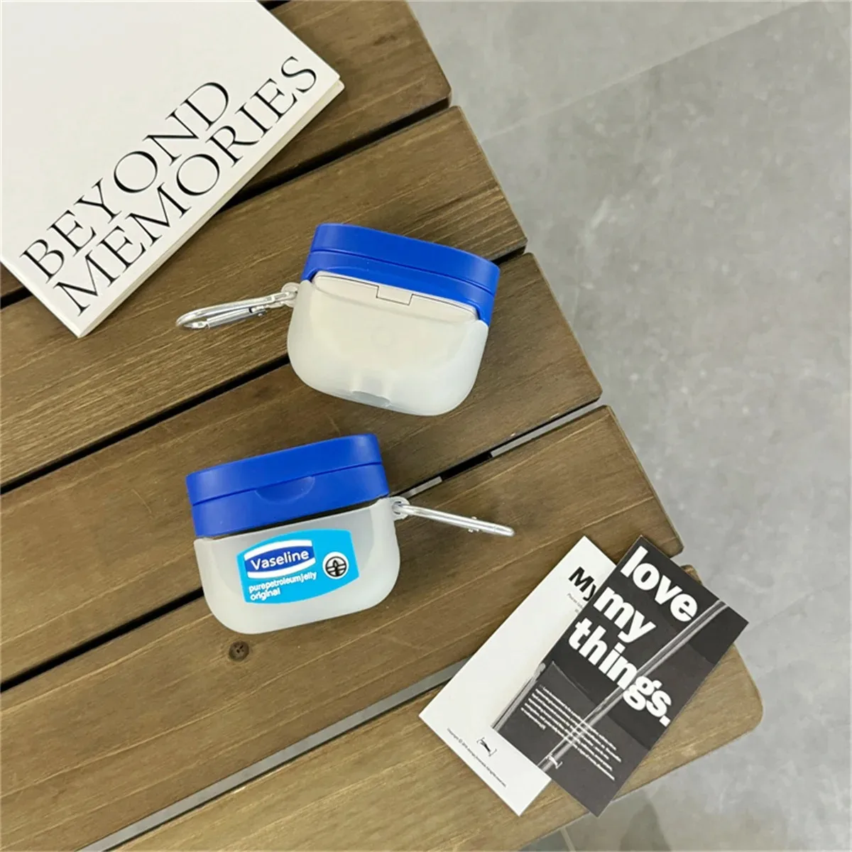 ل AirPods 4 3 2 1 Pro Pro2 حقيبة سماعة الاذن ثلاثية الأبعاد الإبداعية فازلين حافظة سيليكون واقية سماعة صندوق مع غطاء قلادة #5