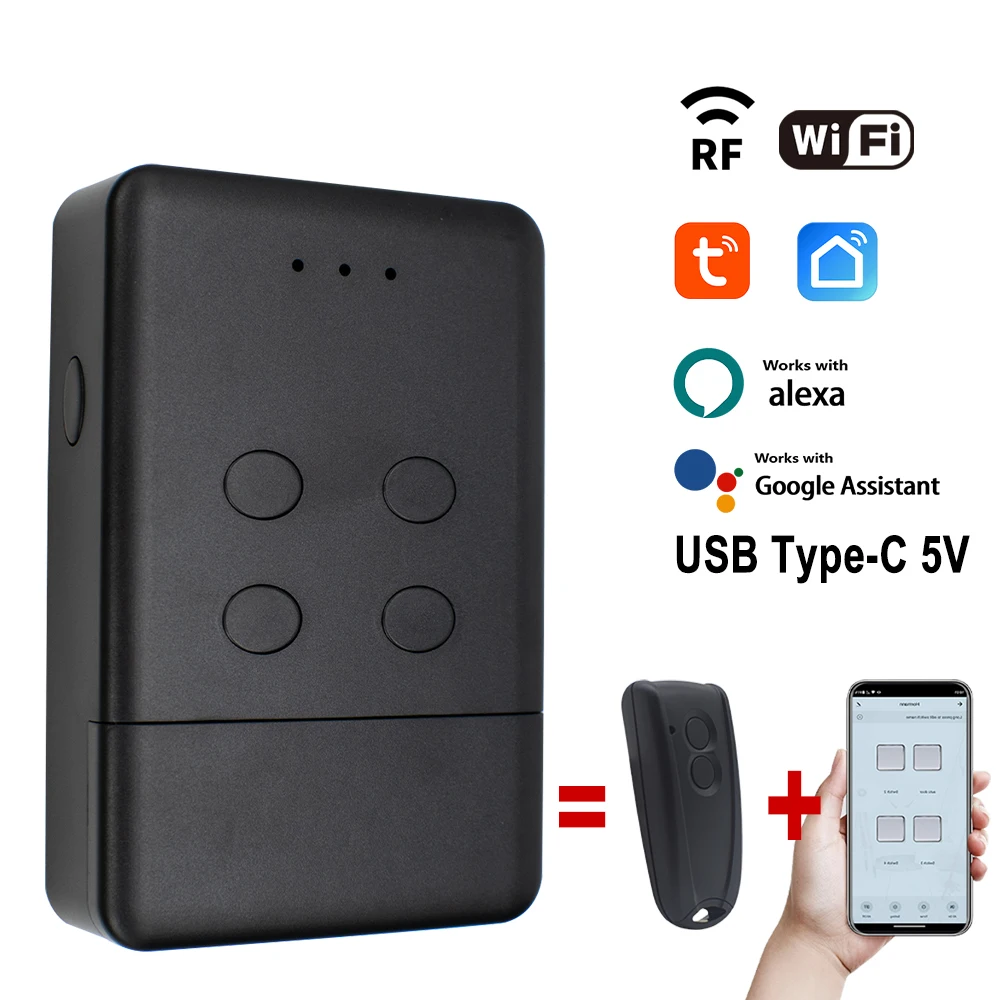 

WIFI Smart HORMANN ECOSTAR Пульт дистанционного управления гаражными воротами Tuya Контроллер умного дома для RSC2 RSE2 433 для Alexa Google Home 1-20 шт.