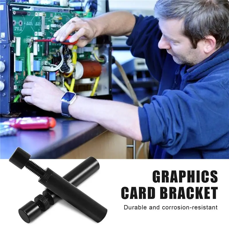 Graphics Card GPU Holder Support Adjustable Telescopic Rotary Screw Aluminum Alloy Video Card Sag Bracket Desktop-ABIU