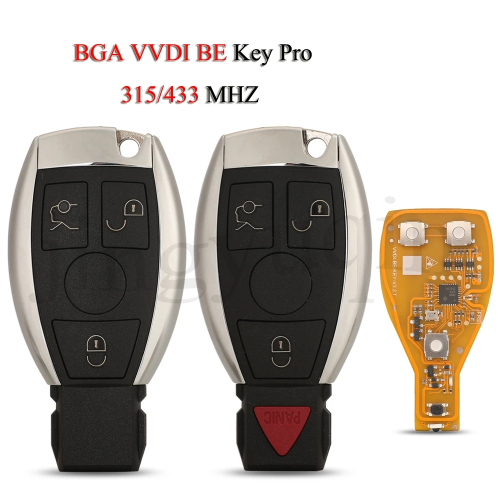 

jingyuqin VVDI BE Key Pro Remote Smart Car Key For Mercedes Benz V3.2 PCB Remote Key Chip Improved Version Smart BGA 315/433Mhz