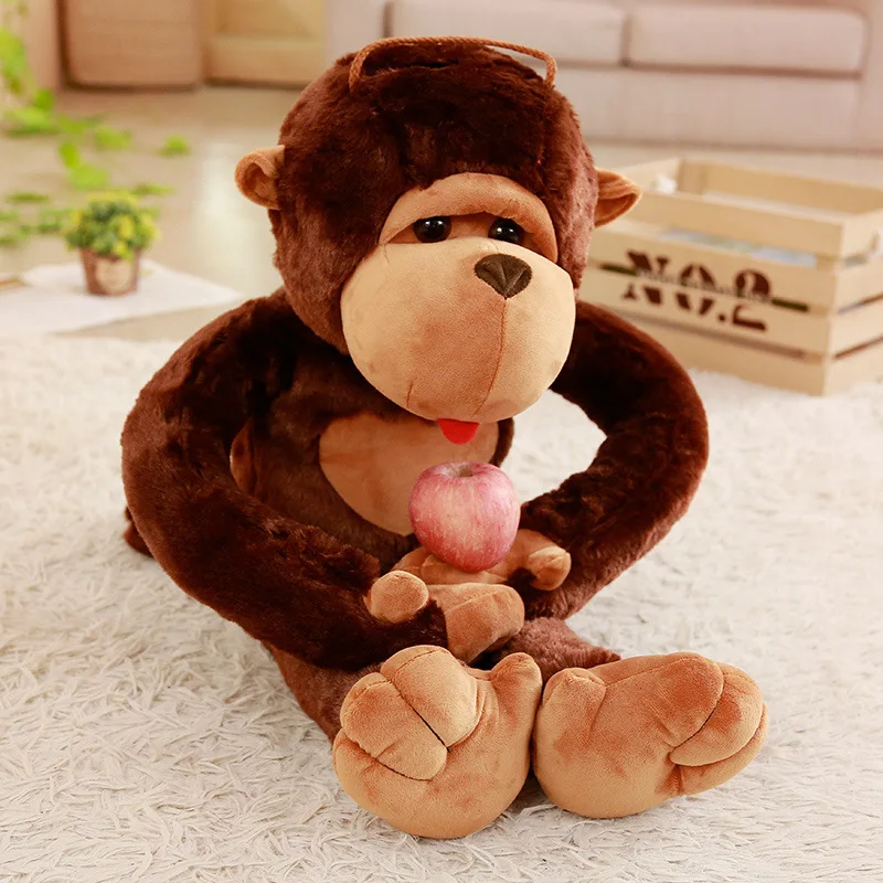 80/110 cm Plüsch Gorilla Stofftier Großer Affe Spielzeugkissen Niedliches Geburtstags-Weihnachtsgeschenk für Kinder Mädchen Weiche Puppe Bestseller-Spielzeug