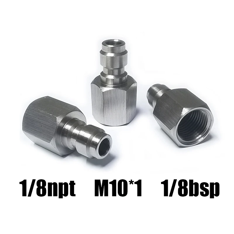 Hpa Luft 8mm Schnell kupplung Stecker Buchse Adapter 8mm Füll nippel Hochdruck 1/8npt 1/8bsp m10 * 1 m8 * 1 Edelstahl – Detail 5