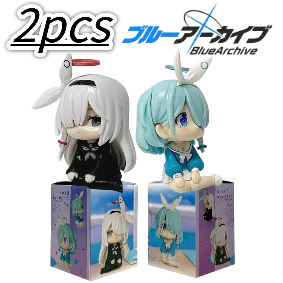 ブルーアーカイブ アニメ版 ミニフィギュア A.R.O.N.A Qバージョン アニメ かわいい 座り姿勢 おもちゃ 車 デスクトップ装飾 モデル ギフト