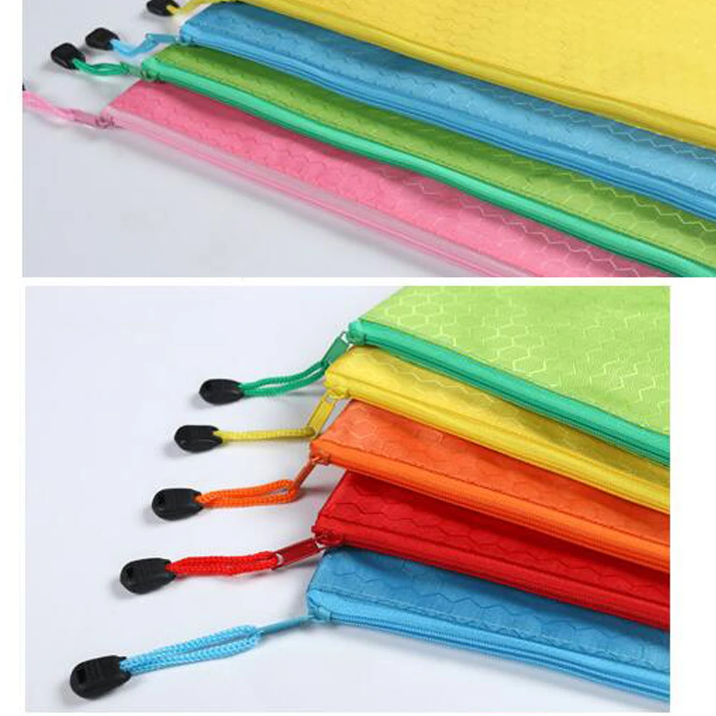 

B5 Zippered File Bag Waterproof Document Bags Stationery ganizer Heavy Duty Football Pattern Travel Flight Storage Box