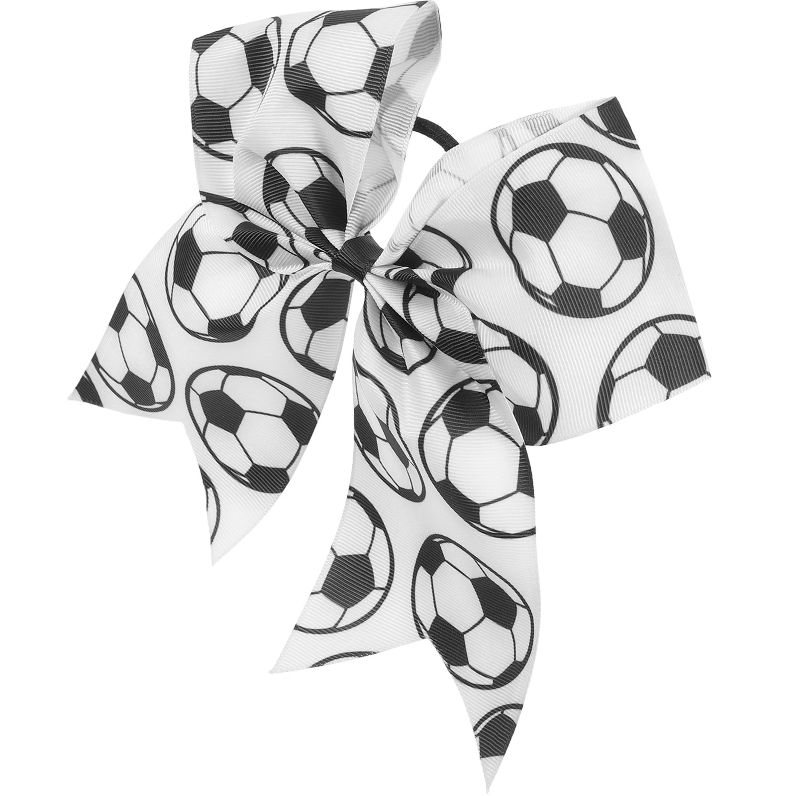 

Elastic Soccer Bow Hair Tie Ponytail Holder Cute Durable Hair Accessories for Parties Soccer Bows for