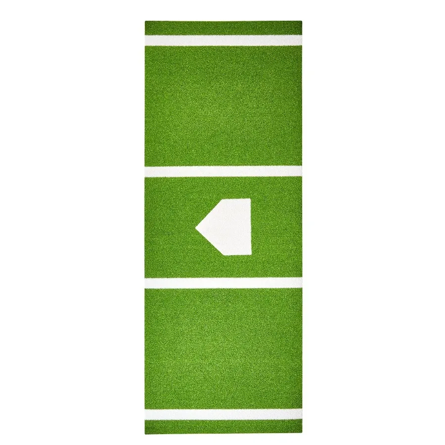 Baseball Softball Hitting Batting Mat 10' x 3.8' Indoor Outdoor Softball Mat Lined and Foam Backing Anti-Slip Anti-Fade Softba