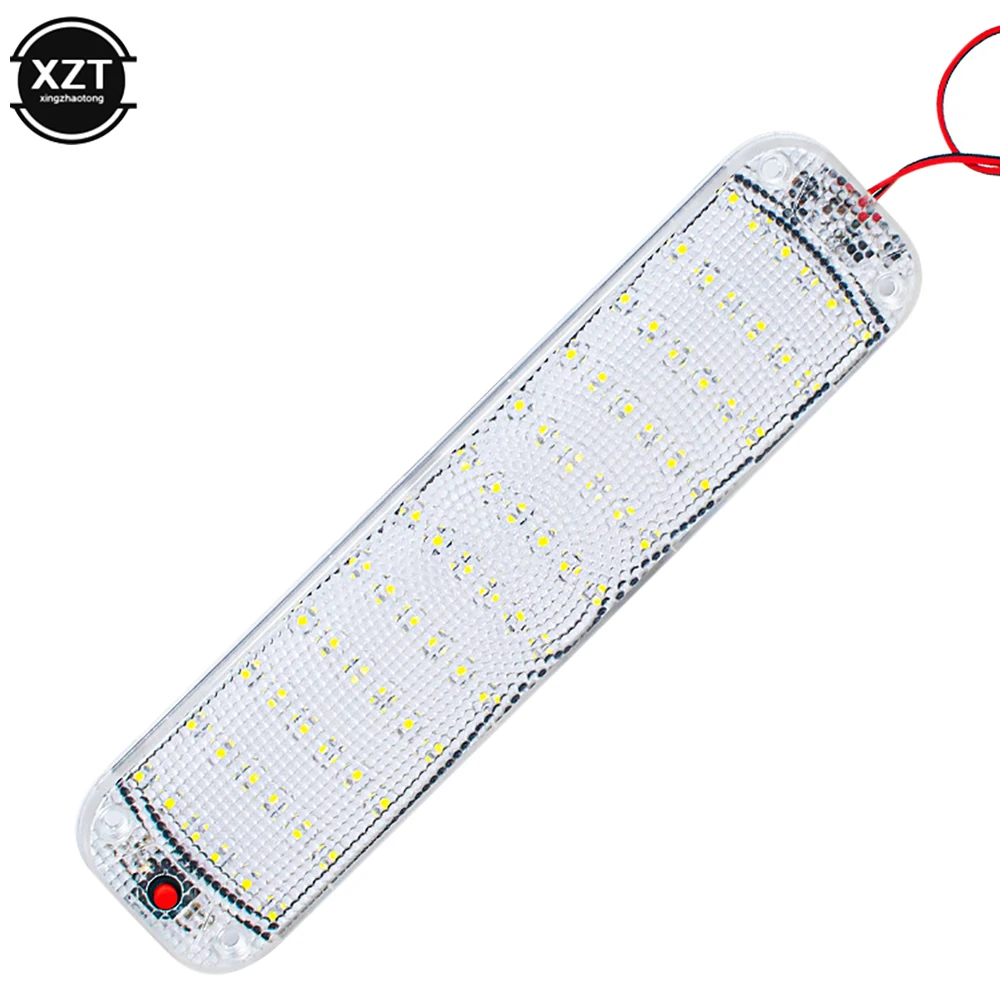 

72LED панельный светильник 12-80 В для чтения автомобиля, светодиодный ночник, внутренний светильник, потолочный светильник для фургона, грузовика, кемпера, лодки